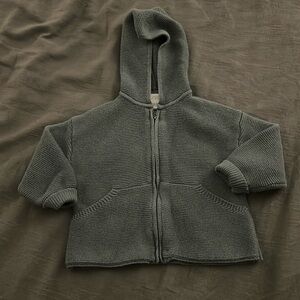 Zara knit zip up sweater